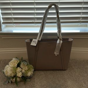 NWT Kate Spade large leather Cara tote in warm taupe